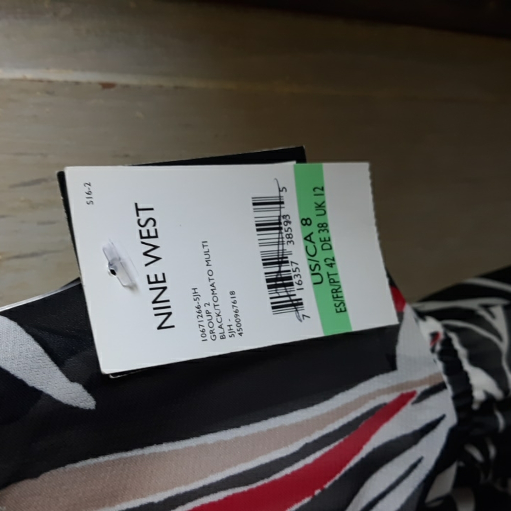 NWT Nine West Dress Black, White and Red - Picture 7 of 11